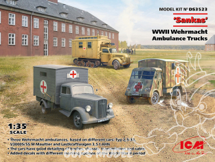 Icm maquette militaire DS3523 Sankas Camions d'ambulance de la Wehrmacht WWII 1/35