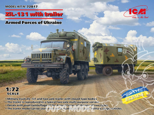 Icm maquette militaire 72817 ZiL-131 Camion avec remorque Forces armées ukrainiennes 1/72