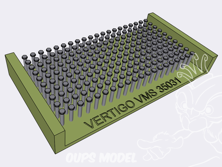 Vertigo VMS35031 Têtes de boulons sur rondelles diamètre 1mm