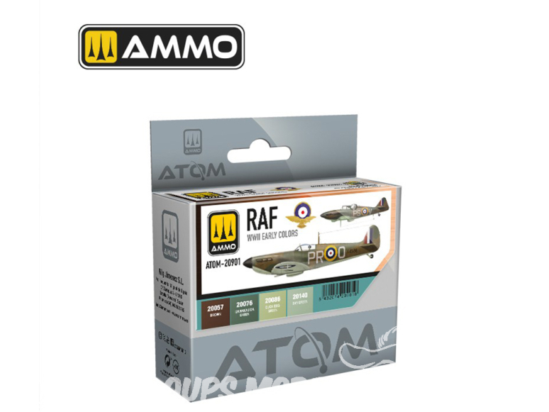 MIG peinture Atom 20901 Set peintures RAF Royal Air Force WWII Début de guerre 4 x 20ml