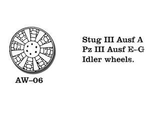 Friul Model AW-06 Roues métal Stug III Ausf A / Pz III Ausf E-G 1/35