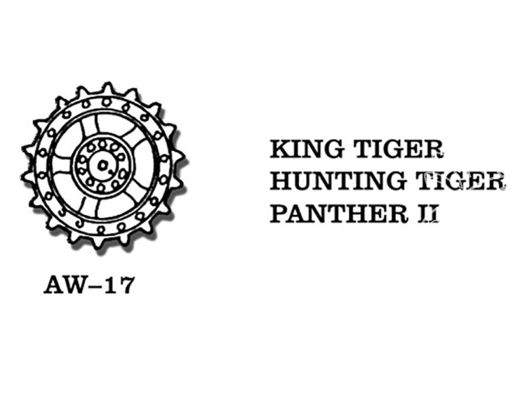 Friul Model AW-17 Roues métal King Tiger / Hunting Tiger / Panther II 1/35