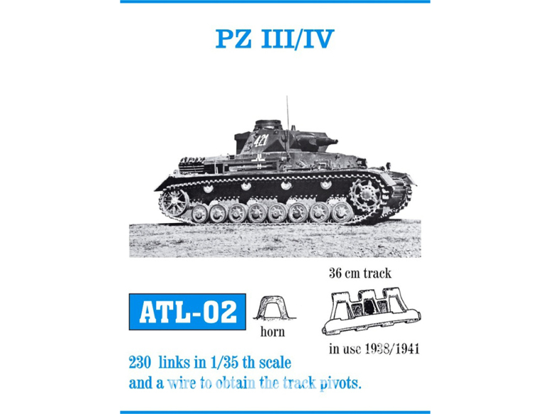 Friul Model ATL-002 Chenilles métal Pz III/IV 1/35