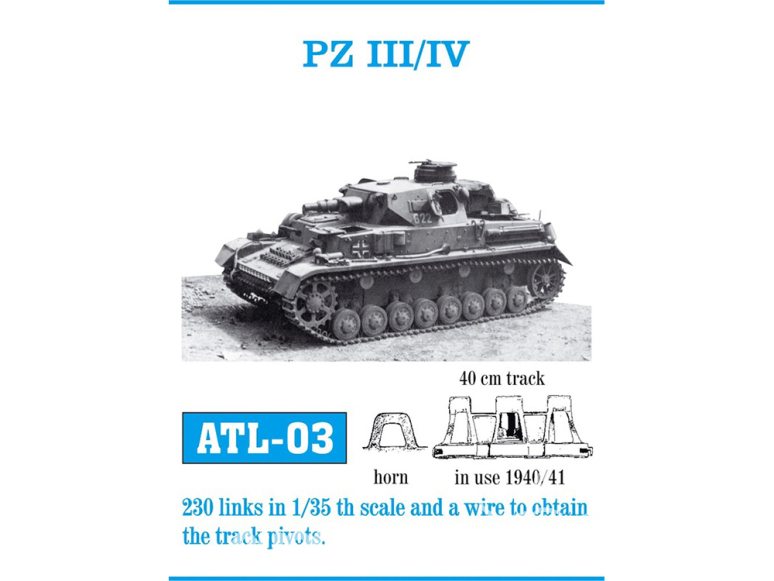 Friul Model ATL-003 Chenilles métal Pz III/IV 1/35