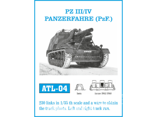 Friul Model ATL-004 Chenilles métal Pz III/IV Panzerfahre (PzF.) 1/35