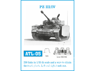 Friul Model ATL-005 Chenilles métal Pz III/IV 1/35