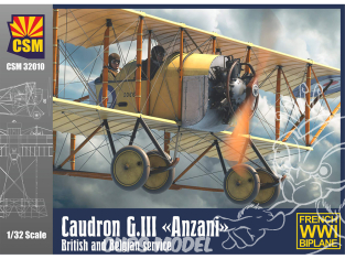 Copper State Models maquettes avions 32010 Caudron G.III Anzani, service britannique et belge 1/32