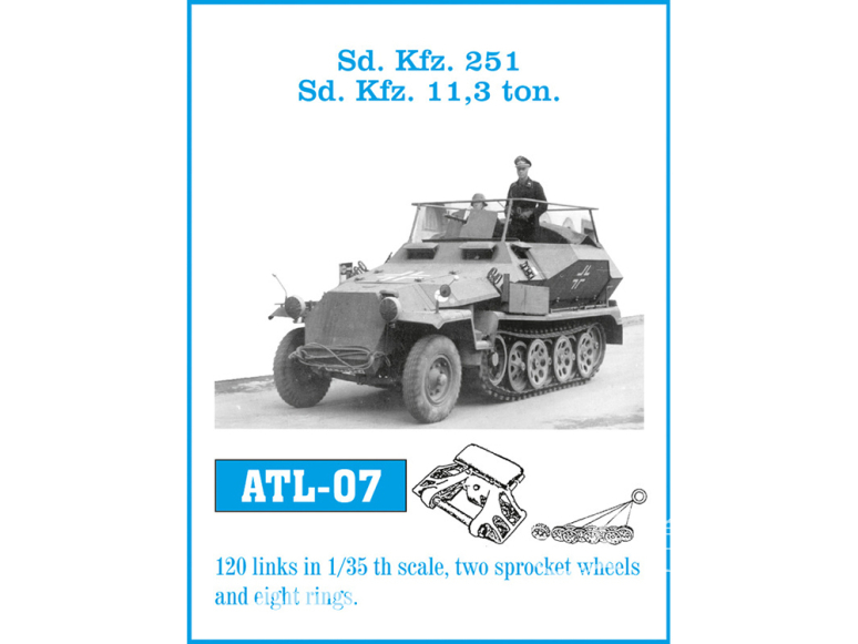 Friul Model ATL-007 Chenilles métal Sd.Kfz.251 / Sd.Kfz.11 3ton 1/35