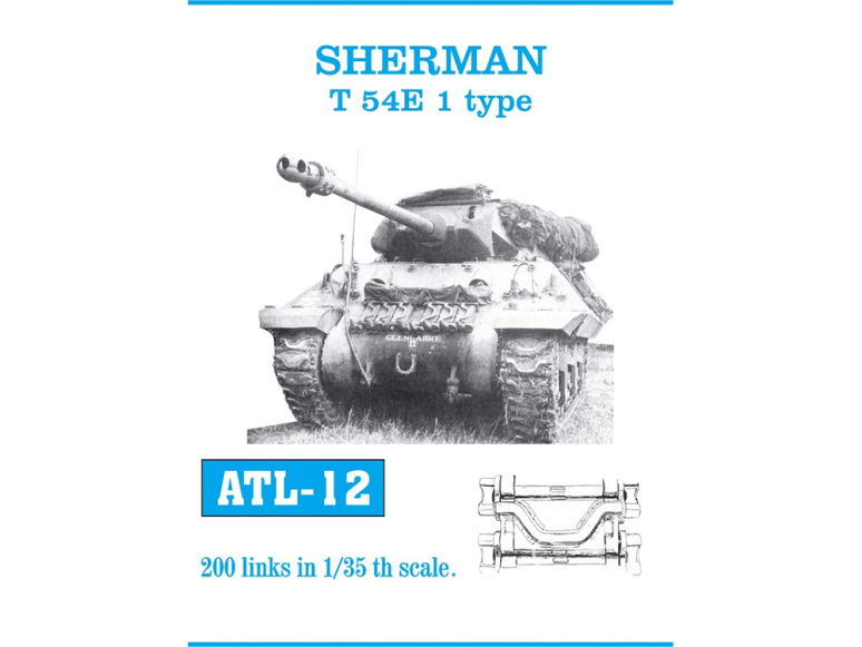 Friul Model ATL-012 Chenilles métal Sherman T54E 1 Type 1/35