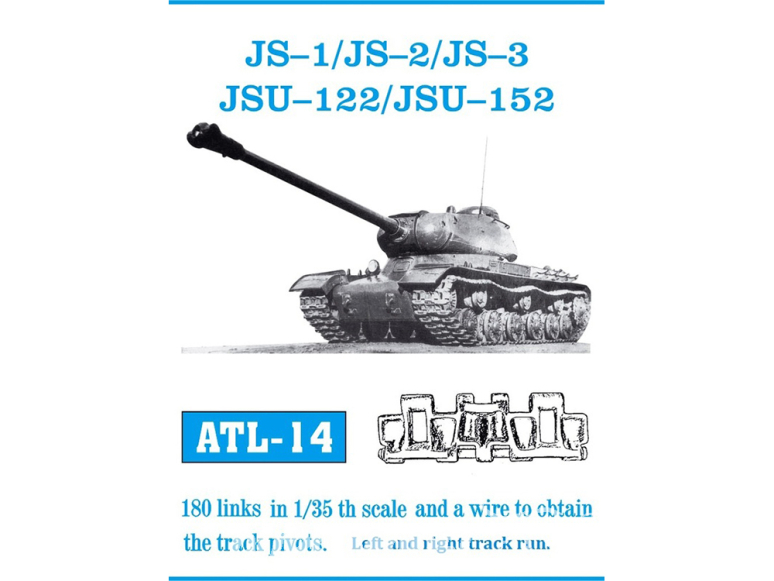 Friul Model ATL-014 Chenilles métal JS-1 / JS-2 / JS-3 / JSU-122 / JSU-152 1/35