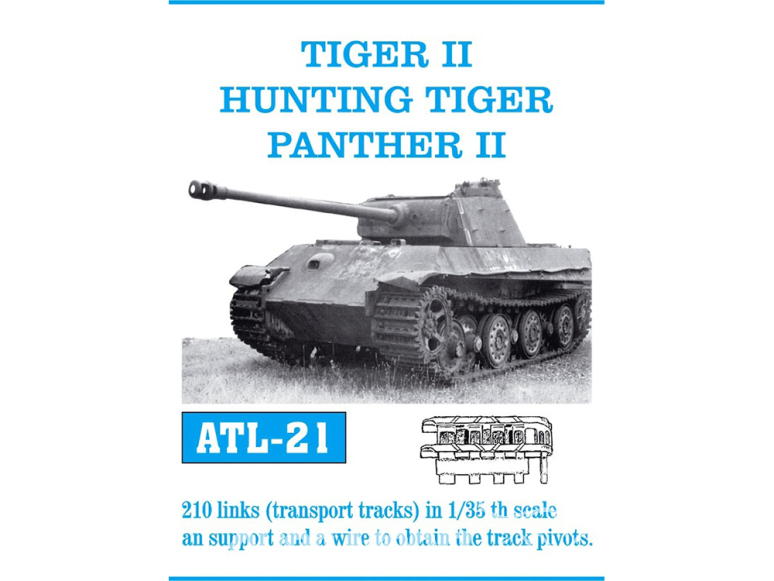 Friul Model ATL-021 Chenilles métal Tiger II / Hunting Tiger / Panther II 1/35