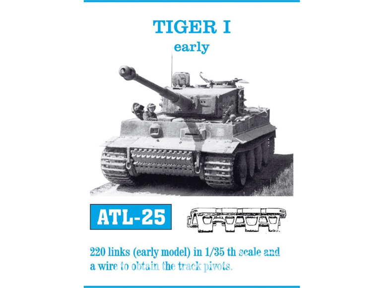 Friul Model ATL-025 Chenilles métal Tiger I Early 1/35