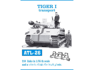 Friul Model ATL-026 Chenilles métal Tiger I Transport 1/35