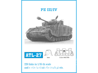 Friul Model ATL-027 Chenilles métal Pz III/IV 1/35