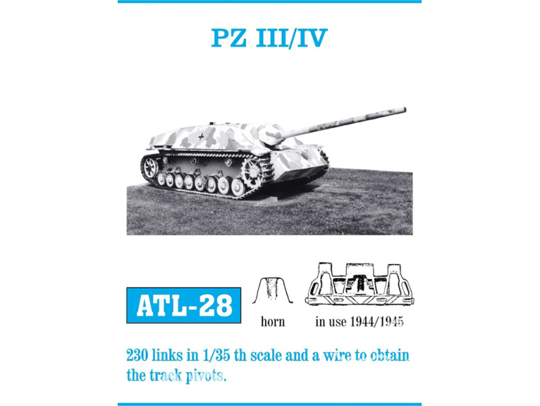 Friul Model ATL-028 Chenilles métal Pz III/IV 1/35