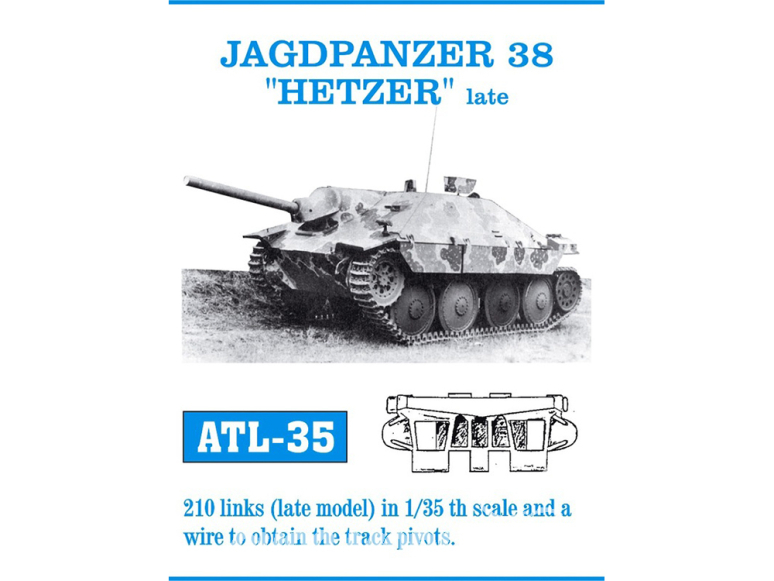 Friul Model ATL-035 Chenilles métal Jagdpanzer 38 "Hetzer" Late 1/35