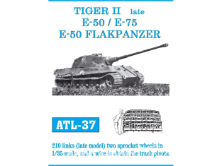 Friul Model ATL-037 Chenilles métal Tiger II Late / E-50 / E-75 / E-50 Flakpanzer 1/35