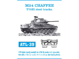 Friul Model ATL-039 Chenilles métal M24 Chaffee T72E1 1/35