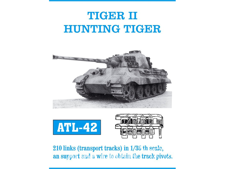 Friul Model ATL-042 Chenilles métal Tiger II Hunting Tiger 1/35