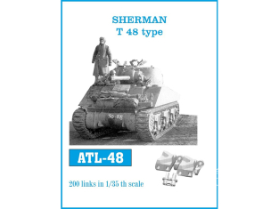 Friul Model ATL-048 Chenilles métal Sherman T48 Type 1/35