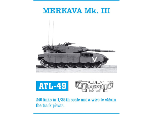 Friul Model ATL-049 Chenilles métal Merkava Mk.III 1/35