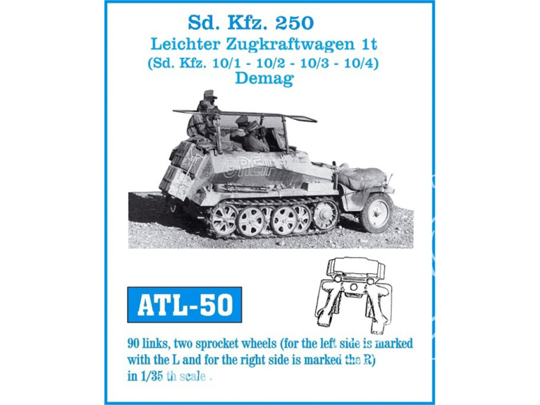 Friul Model ATL-050 Chenilles métal Sd.Kfz.250 1/35