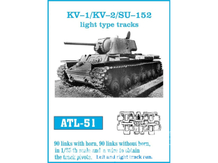 Friul Model ATL-051 Chenilles métal KV-1 / KV-2 chenilles type léger 1/35