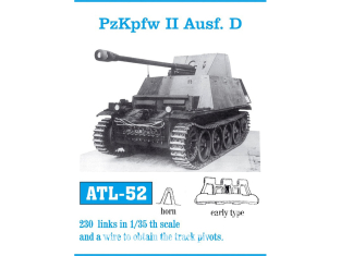 Friul Model ATL-052 Chenilles métal PzKpfw II Ausf.D 1/35