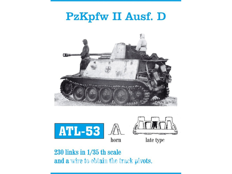 Friul Model ATL-053 Chenilles métal PzKpfw II Ausf.D Late type 1/35