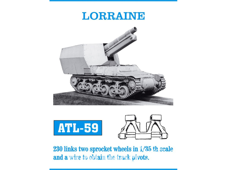 Friul Model ATL-059 Chenilles métal Lorraine 1/35