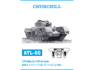 Friul Model ATL-060 Chenilles métal Churchill 1/35