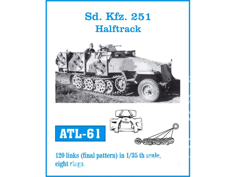 Friul Model ATL-061 Chenilles métal Sd.Kfz.251 Halftrack 1/35