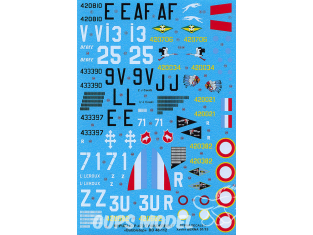 Berna decals 48-112 P-47D Bubble French 44-45 1/48