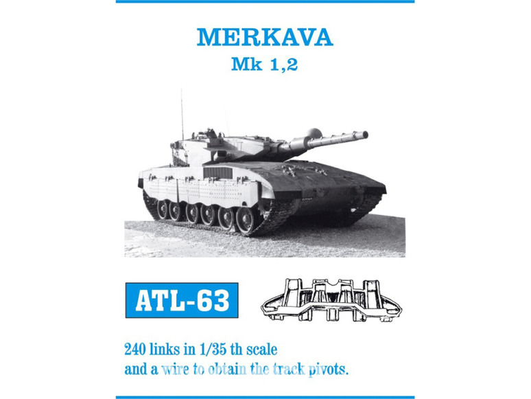 Friul Model ATL-063 Chenilles métal Merkava Mk1 / Merkava Mk2 1/35