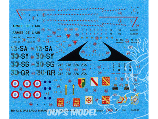 Decalques Berna decals BD72-27 DASSAULT MIRAGE F1 CT 1/72