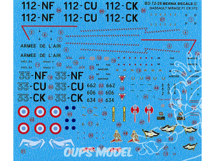 Decalques Berna decals BD72-26 DASSAULT MIRAGE F1 CR 1/72