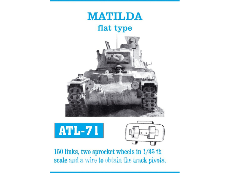 Friul Model ATL-071 Chenilles métal Matilda flat type 1/35