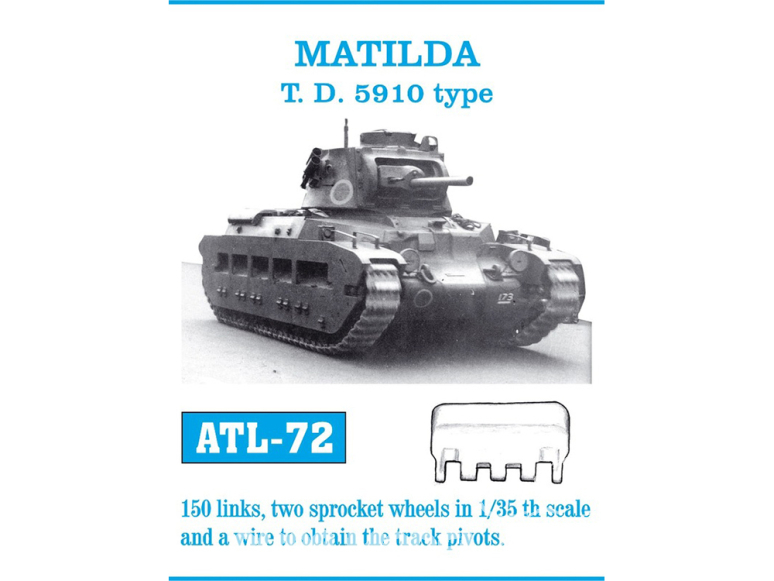 Friul Model ATL-072 Chenilles métal Matilda T. D. 5910 Type 1/35