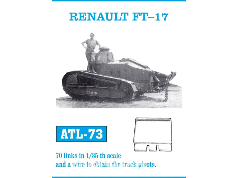 Friul Model ATL-073 Chenilles métal Renault FT-17 1/35