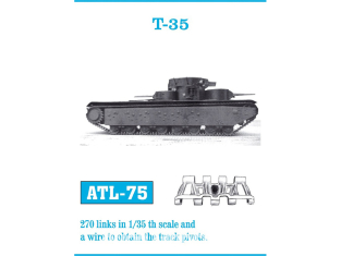 Friul Model ATL-075 Chenilles métal T-35 1/35