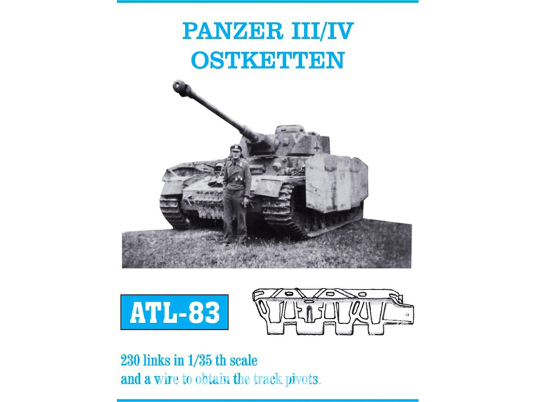 Friul Model ATL-083 Chenilles métal Panzer III/IV Ostketten 1/35