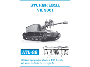 Friul Model ATL-086 Chenilles métal Sturer Emil VK3001 1/35