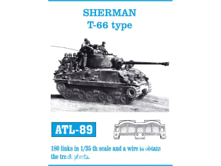 Friul Model ATL-089 Chenilles métal Sherman T-66 Type 1/35