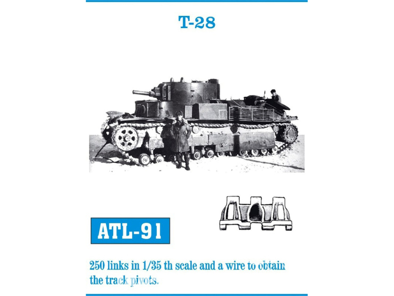 Friul Model ATL-091 Chenilles métal T-28 1/35