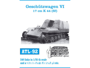 Friul Model ATL-092 Chenilles métal Geschützwagen VI 17cm K 44 (Sf) 1/35