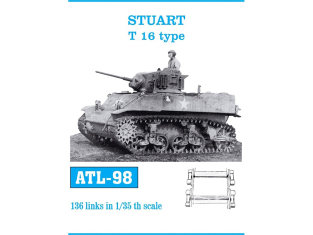 Friul Model ATL-098 Chenilles métal Stuart T16 Type 1/35