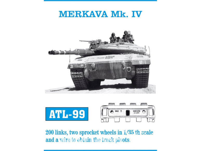 Friul Model ATL-099 Chenilles métal Merkava Mk.IV 1/35