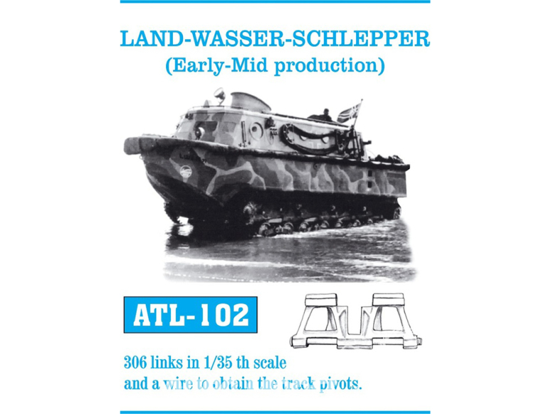 Friul Model ATL-102 Chenilles métal Land-Wasser-Schlepper (Early-Mid production) 1/35