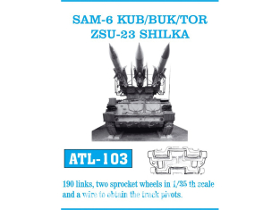 Friul Model ATL-103 Chenilles métal SAM-6 KUN/BUK/TOR ZSU-23 Shilka 1/35