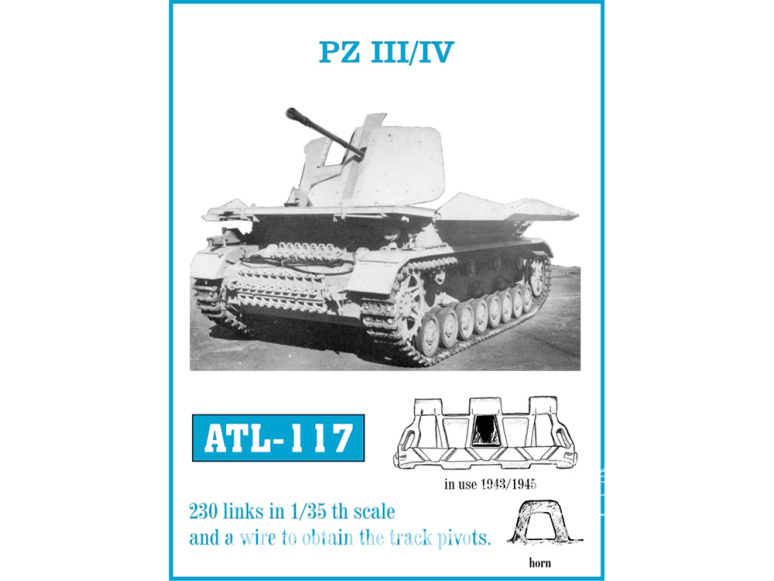 Friul Model ATL-117 Chenilles métal Pz III/IV 1/35